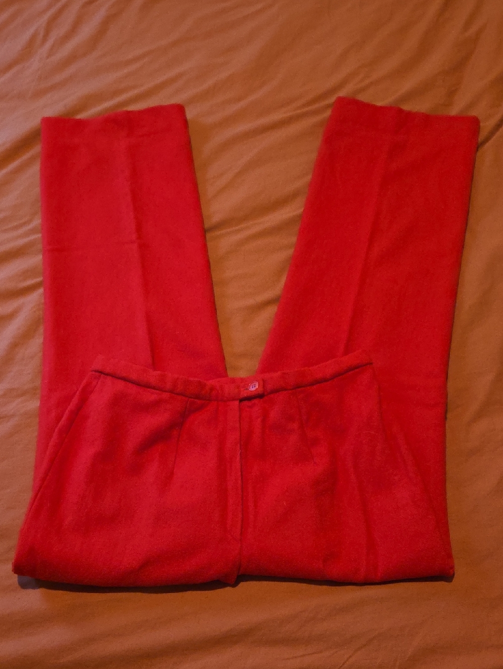 Vintage Pendleton Wool Dress Pants Straight Leg Red Women's Size 14